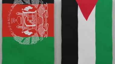 Afganistan ve Ürdün satranç tahtasında. Ülkeler arasındaki siyasi ilişkiler kavramı. 3d canlandırma