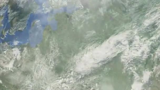 Zoom Sur Ville Vitebsk Biélorussie Depuis Espace Animation Images Vidéo — Video
