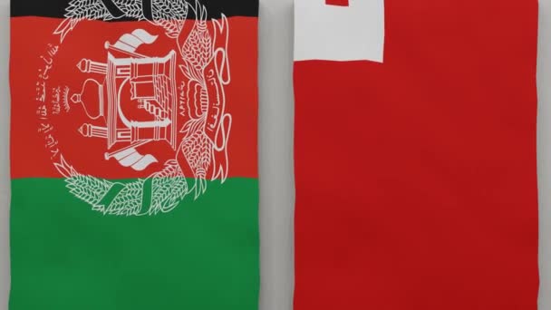 Afganistán Tonga Tablero Ajedrez Concepto Relaciones Políticas Entre Países Animación — Vídeo de stock