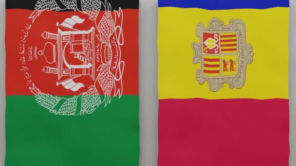 Afganistán Andorra Tablero Ajedrez Concepto Relaciones Políticas Entre Países Animación — Vídeos de Stock