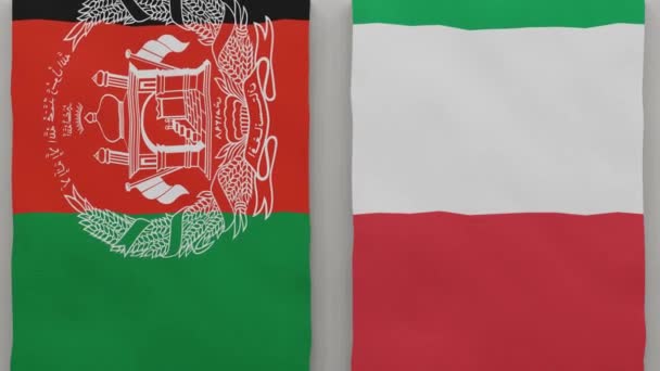 Afeganistão Itália Tabuleiro Xadrez Conceito Relações Políticas Entre Países Animação — Vídeo de Stock