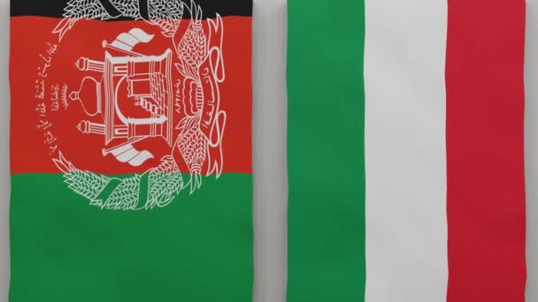 Afghanistan Koeweit Bij Het Schaakbord Het Concept Van Politieke Betrekkingen — Stockvideo