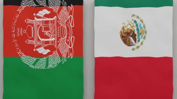 Afghanistan Mexico Bij Het Schaakbord Het Concept Van Politieke Betrekkingen — Stockvideo