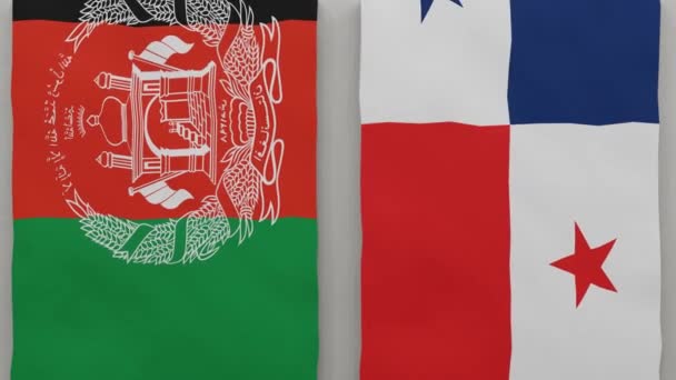 Afganistan Panama Przy Szachownicy Koncepcja Stosunków Politycznych Między Krajami Animacja — Wideo stockowe