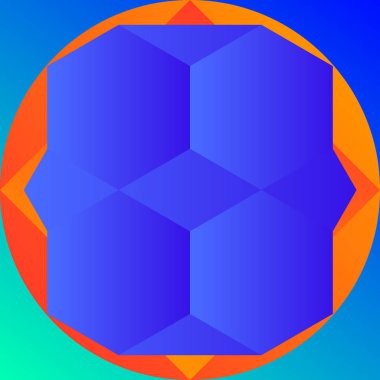 Renkli geometrik desen. Parlak çokgenli çok renkli soyutlama. Basit şekil ve şekle sahip en küçük grafik arkaplanı.