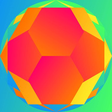 Renkli geometrik desen. Parlak çokgenli çok renkli soyutlama. Basit şekil ve şekle sahip en küçük grafik arkaplanı.