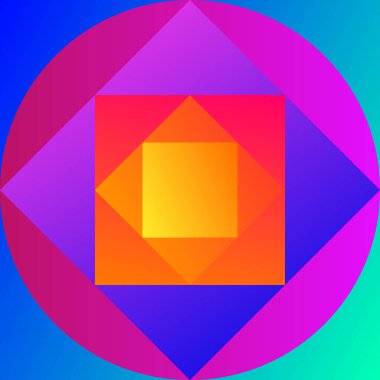 Renkli geometrik desen. Parlak çokgenli çok renkli soyutlama. Basit şekil ve şekle sahip en küçük grafik arkaplanı.