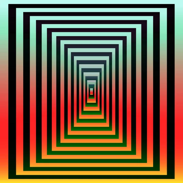 Optical Background Striped Rectangles Color Spectrum Gradient Deep Immersion Space — 图库矢量图片