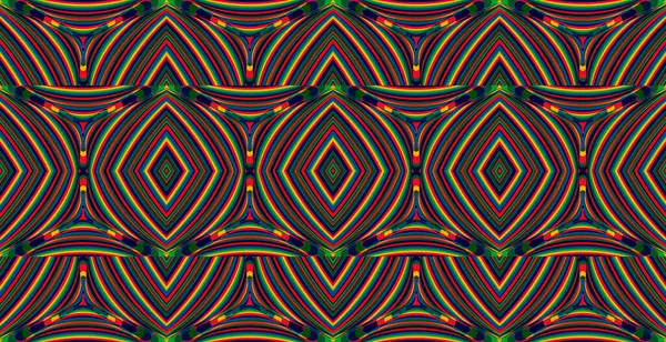 Color Seamless Pattern Hypnotic Trance Texture Multicolored Glitched Background Art — 图库矢量图片