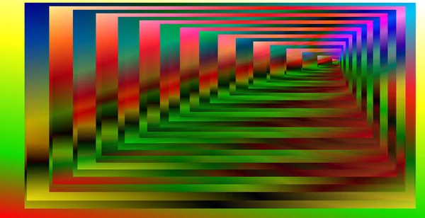 Optical Background Striped Rectangles Color Spectrum Gradient Deep Immersion Space — Stockvektor