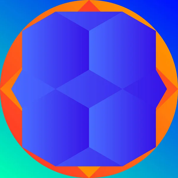 Modèle Géométrique Couleur Abstraction Gradient Multicolore Avec Polygone Lumineux Fond — Image vectorielle