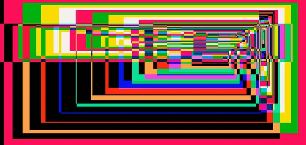 Fond Glitched Optique Texture Numérique Bruyante Dommages Pixels Multicolores — Image vectorielle
