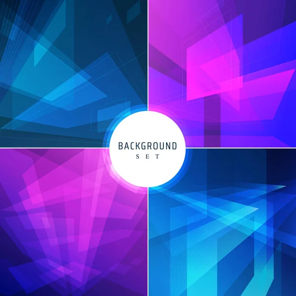 Set Backgrounds Modern Design Motion Graphic Effects Abstract Futuristic Backdrops — Stockvektor
