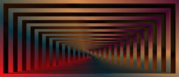 Optical Background Striped Rectangles Color Spectrum Gradient Deep Immersion Space — Wektor stockowy