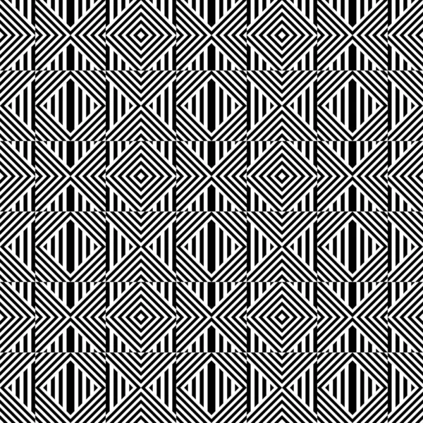 Seamless Pattern Striped Black White Straight Lines Diagonal Inclined Lines — Stock Vector