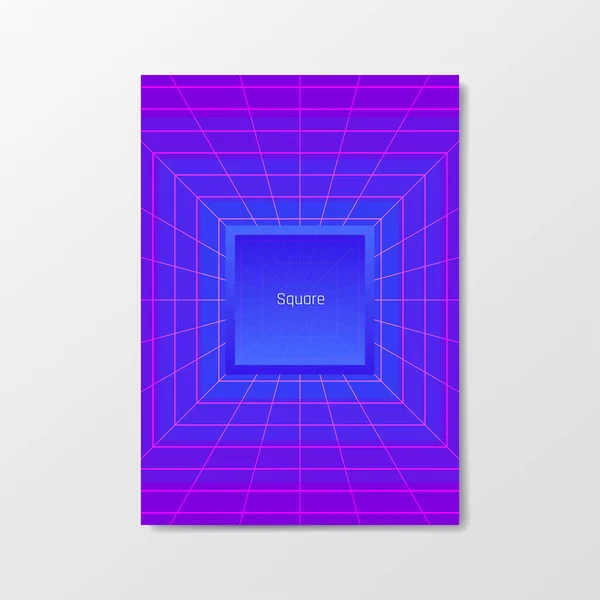 Creative Poster Blend Gradient Web Color Button Geometric Blend Stroke — Stockvektor
