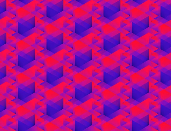 Isometric Seamless Pattern Color Gradient Abstraction Geometric Tiles Cubes Abstract — стоковый вектор