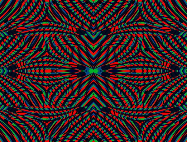 Цветовой Бесшовный Рисунок Гипнотической Трансовой Текстурой Разноцветный Глючный Фон Арт — стоковый вектор