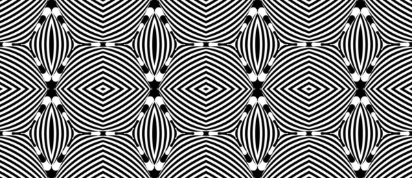 Motif Sans Couture Avec Texture Transe Hypnotique Fond Rayé Noir — Image vectorielle