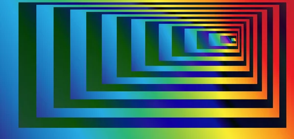 Optical Background Striped Rectangles Color Spectrum Gradient Deep Immersion Space — стоковый вектор