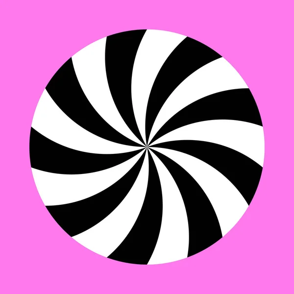 Draaiende Spin Cirkel Circulair Geometrisch Patroon Met Bewegend Effect Van — Stockvector