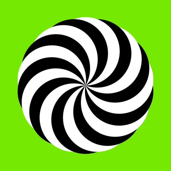 Draaiende Spin Cirkel Circulair Geometrisch Patroon Met Bewegend Effect Van — Stockvector