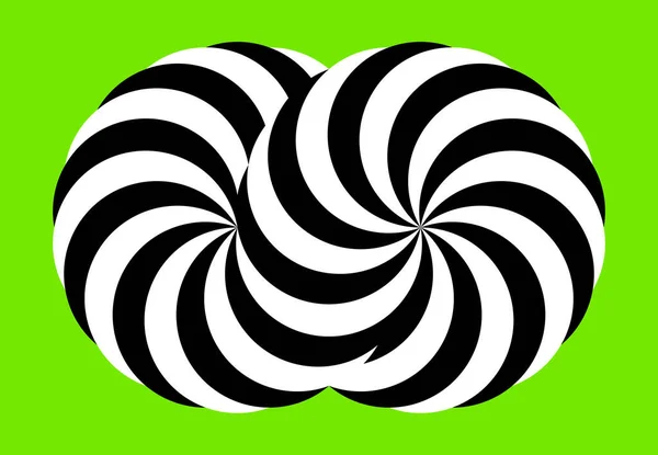 Oneindigheidsymbool Van Verstrengelde Cirkels Onmogelijke Vorm Kleur Achtergrond Optische Illusie — Stockvector