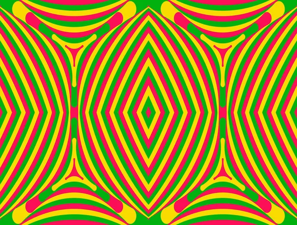 Kleur Naadloos Patroon Met Hypnotiserende Trance Textuur Abstract Veelkleurige Gestreepte — Stockvector