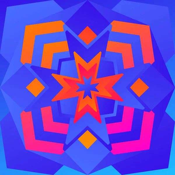 Färggeometriskt Mönster Flerfärgad Gradient Abstraktion Med Ljusa Polygon Minimal Grafisk — Stock vektor