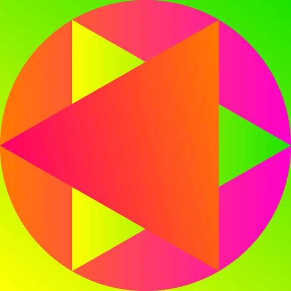 色幾何学模様 明るい多角形を持つ多色グラデーション抽象化 シンプルな形状と図を持つ最小限のグラフィック背景 — ストックベクタ