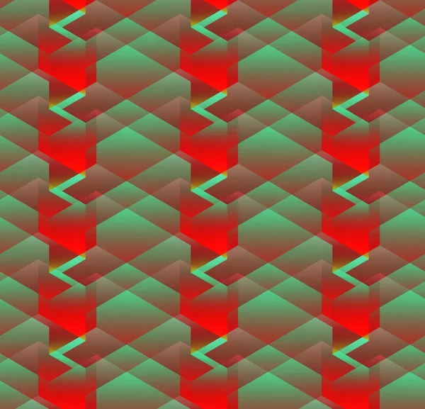 Isometric Seamless Pattern Color Gradient Abstraction Geometric Tiles Cubes Abstract — 스톡 벡터