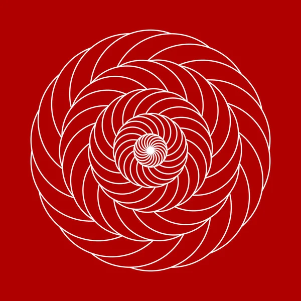 Wirbelnder Kreisel Kreisförmiges Geometrisches Muster Mit Beweglichen Rotationseffekten Optisches Symbol — Stockvektor