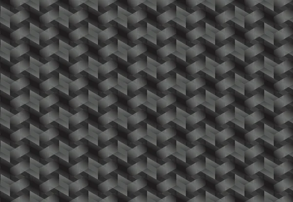 Isometric Seamless Pattern Volume Realistic Texture Black White Gradient Background — Wektor stockowy