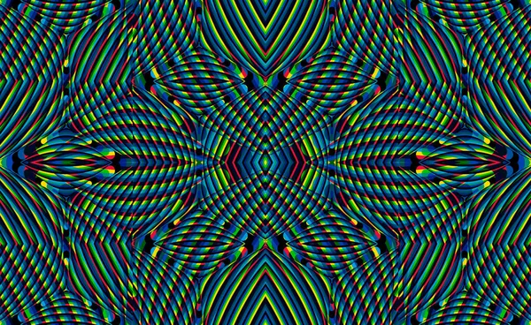 Цветовой Бесшовный Рисунок Гипнотической Трансовой Текстурой Разноцветный Глючный Фон Арт Стоковый вектор
