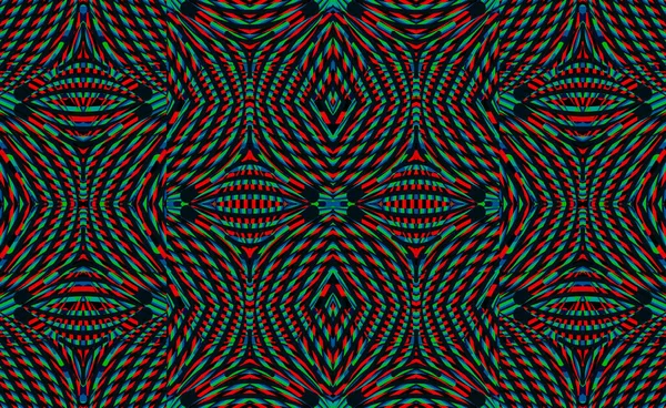 Kleur Naadloos Patroon Met Hypnotiserende Trance Textuur Veelkleurige Glitched Achtergrond Vectorbeelden
