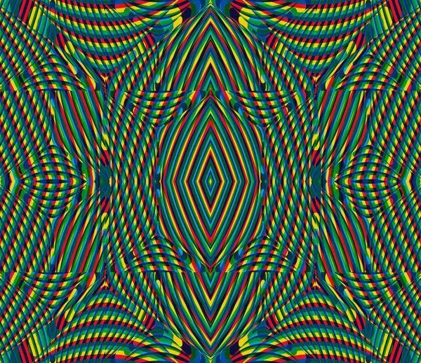 Цветовой Бесшовный Рисунок Гипнотической Трансовой Текстурой Разноцветный Глючный Фон Арт Лицензионные Стоковые Иллюстрации
