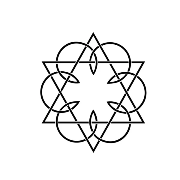 Flor Geométrica Estilo Árabe Icono Logotipo Emblema Plantilla Diseño Símbolo — Vector de stock