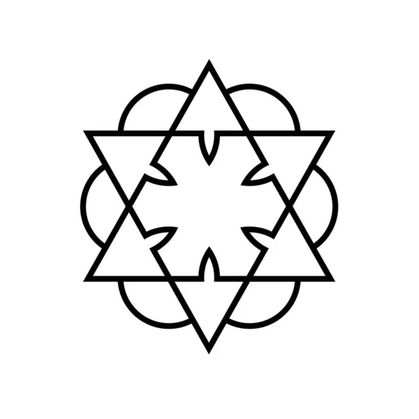 Patrón Geométrico Estilo Árabe Icono Logotipo Emblema Plantilla Diseño Símbolo — Vector de stock