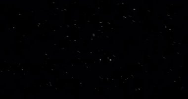 Gerçek yağan kar taneleri kış örtüsü, yavaşça düşen kar etkisi