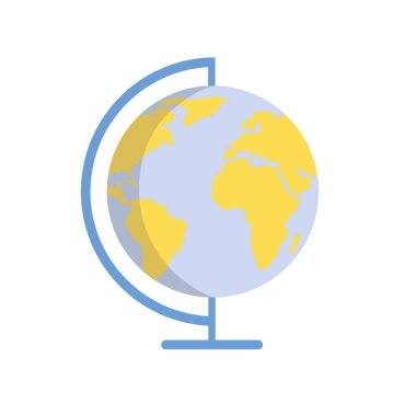 El çizimi dünya küresi vektör çizimi. Vektör tasarım elemanı. Beyaz arka planda izole edilmiş. Dünya haritası çizimi. Eğitim konsepti çizimi.