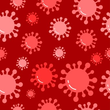 Koronavirüs bakterisi desenli kusursuz bir arkaplan