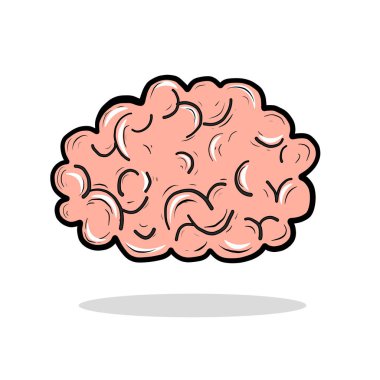 Pembe beyin, vektör çizimi 