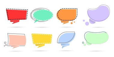 Konuşma baloncuklarının vektör çizimi 