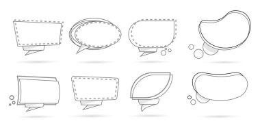 Konuşma baloncuklarının vektör çizimi 