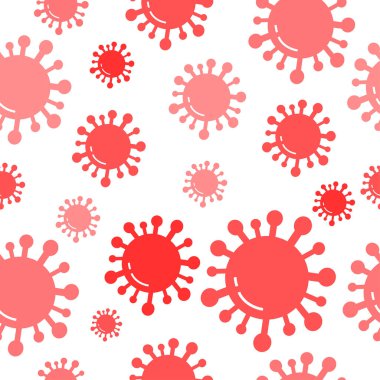 Koronavirüs bakterisi desenli kusursuz bir arkaplan