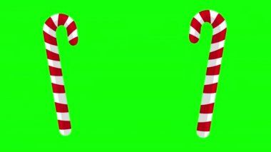 Noel animasyon arka planında şeker kamışları