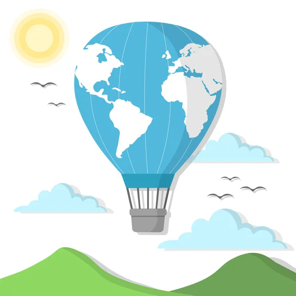 Αερόστατο Θερμού Αέρα Διανυσματική Απεικόνιση — Διανυσματικό Αρχείο