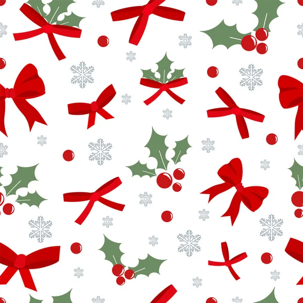 Bezešvé Slavnostní Pozadí Vánoční Dekorace — Stockový vektor