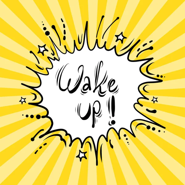 El çizimi renk harfleri uyanma, vektör illüstrasyonu 