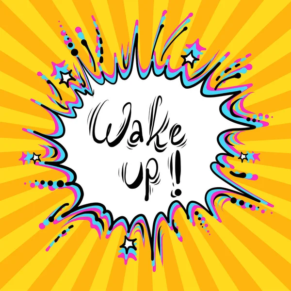 El çizimi renk harfleri uyanma, vektör illüstrasyonu 